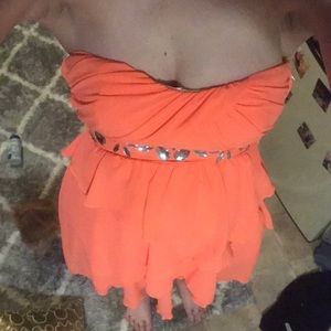 Coral formal dress